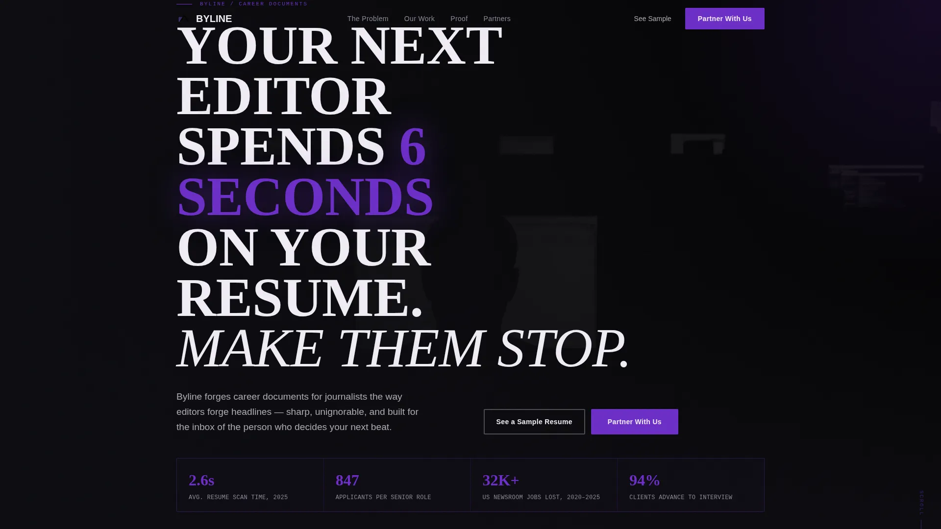 Journalist Profile Professional Website Template