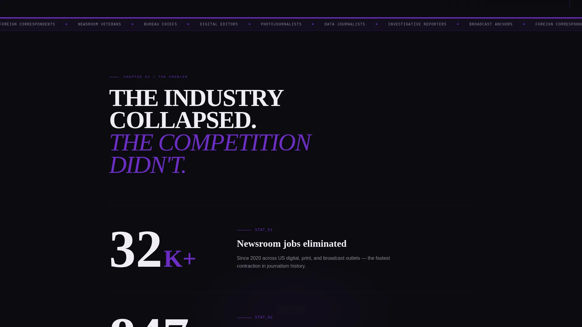 Journalist Profile Professional Website Template