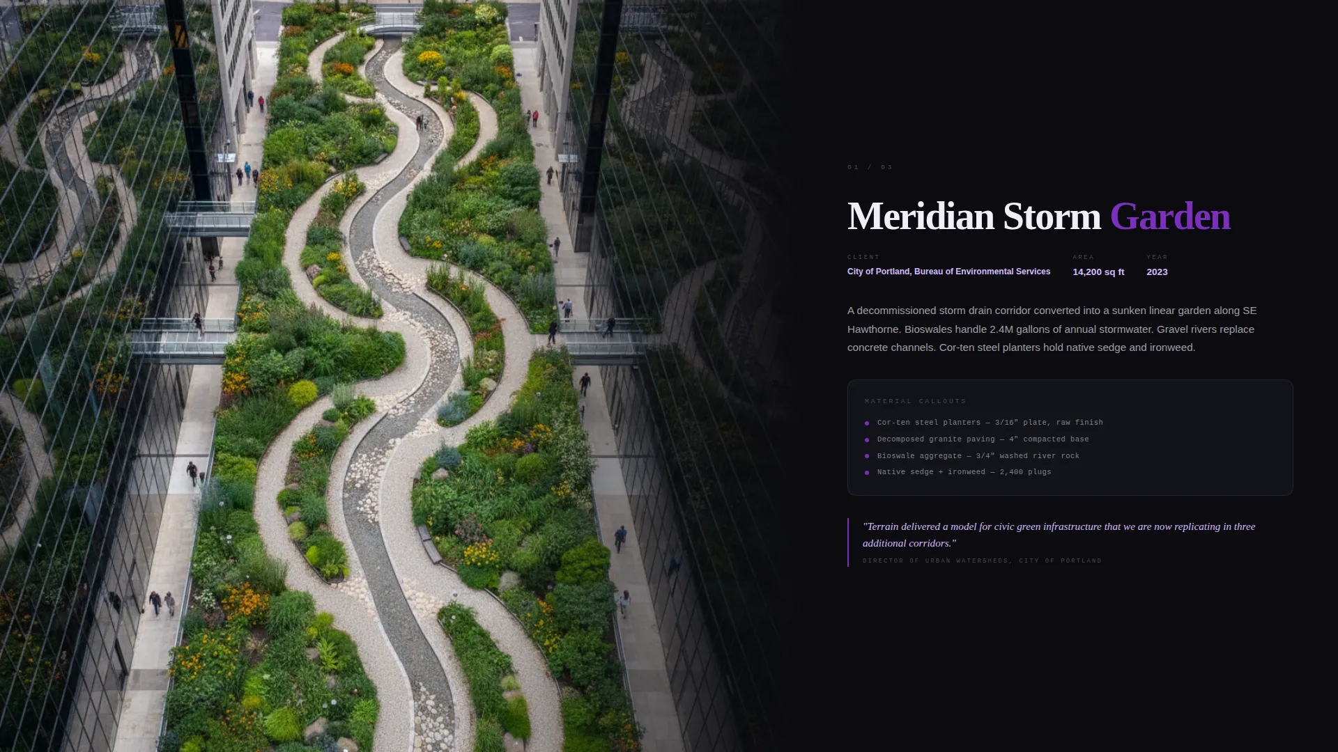 Landscape Architect Portfolio Landing Page Template