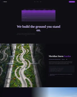Landscape Architect Portfolio Landing Page Template