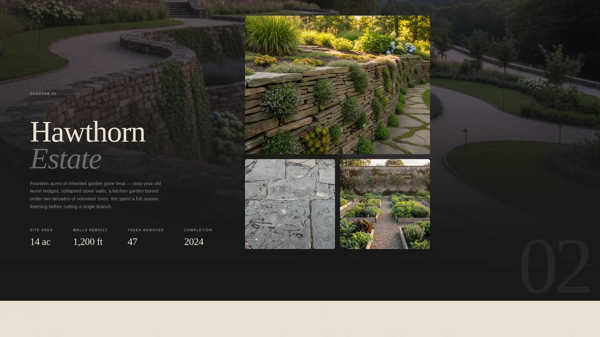 Immersive Landscape Designer Portfolio Landing Page