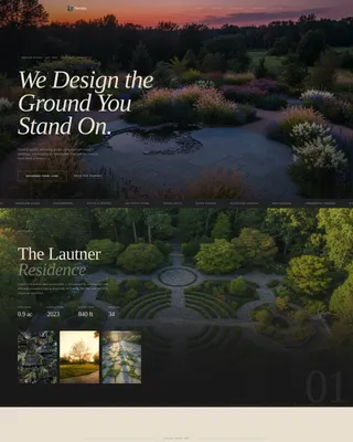 Immersive Landscape Designer Portfolio Landing Page