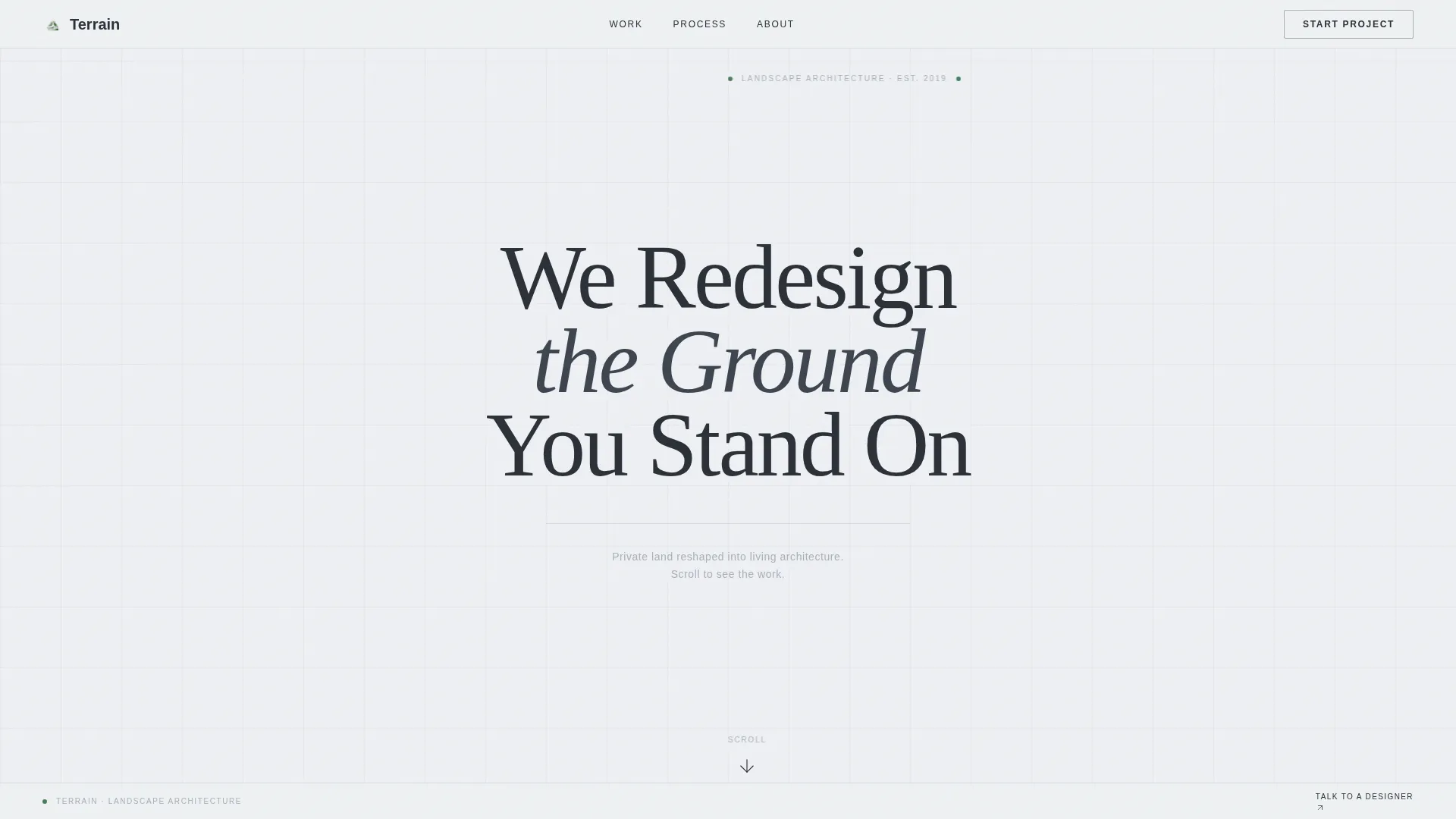 Landscape Designer Case Study Landing Page Template