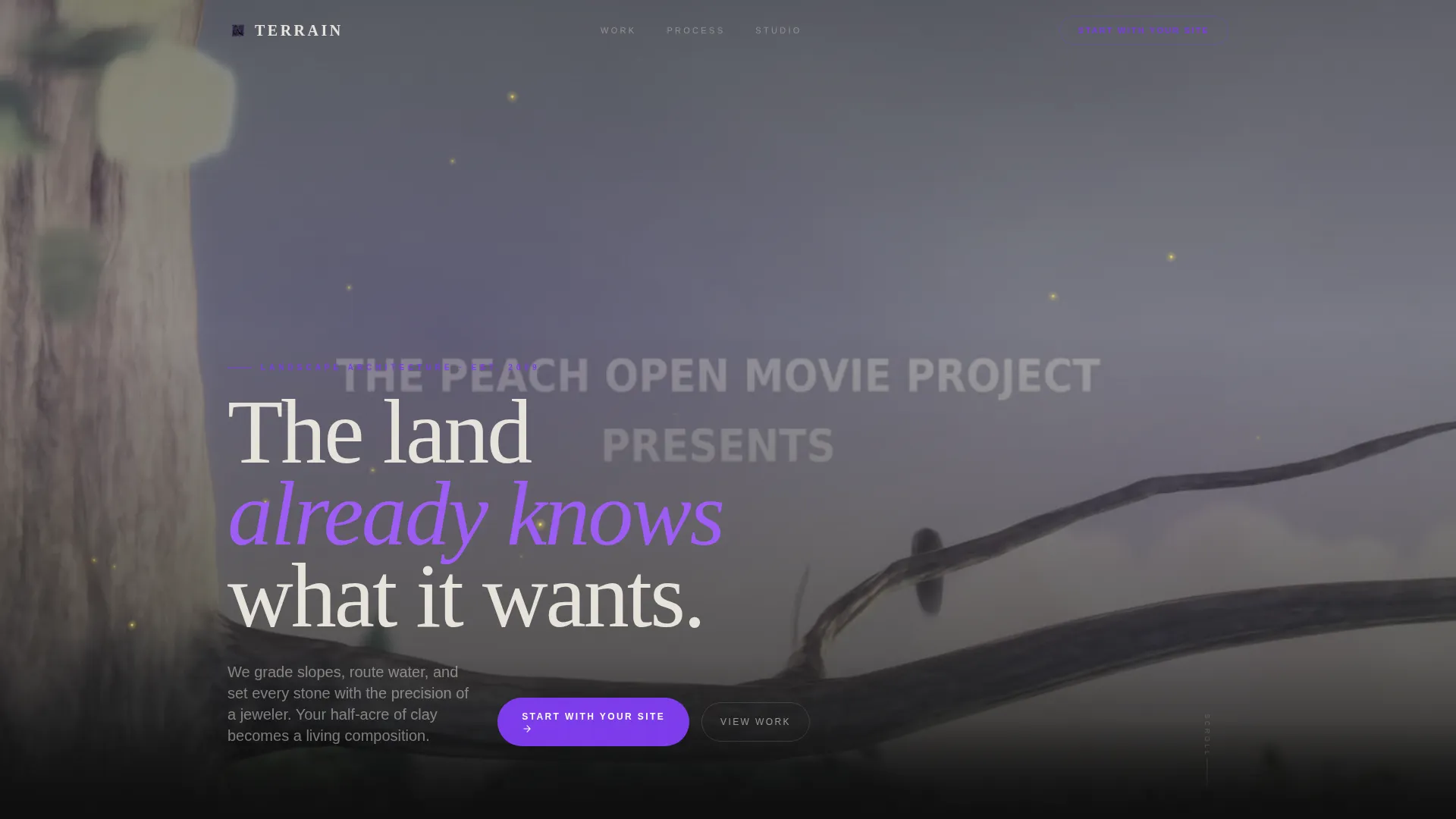 Immersive Landscape Designer Landing Page Template