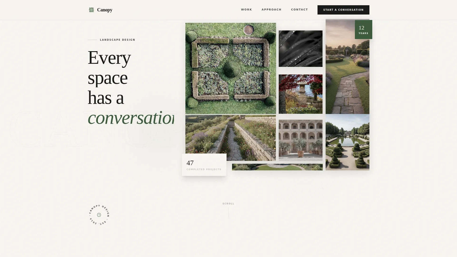 Landscape Designer Portfolio Landing Page Template