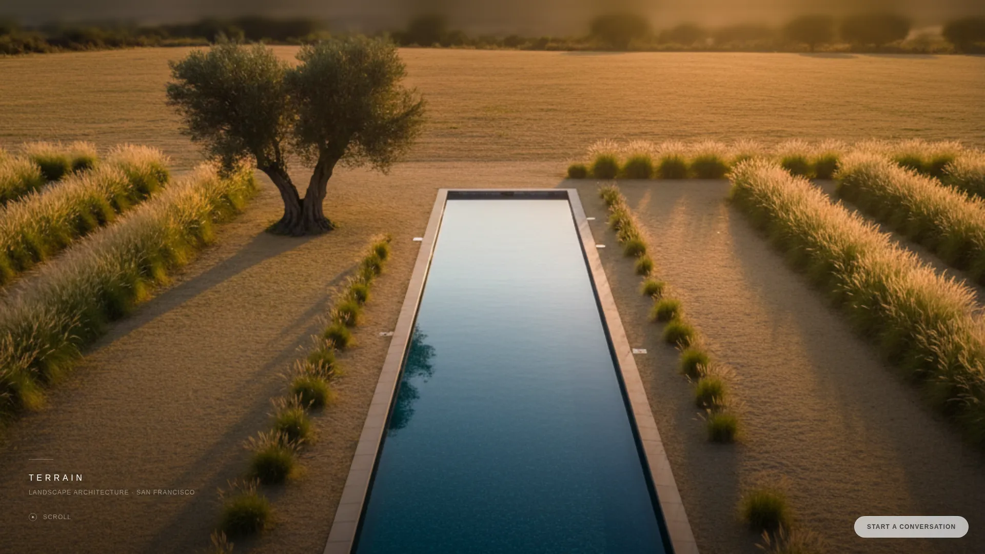 Minimalist Landscape Designer Portfolio Landing Page