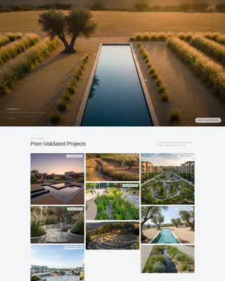 Minimalist Landscape Designer Portfolio Landing Page