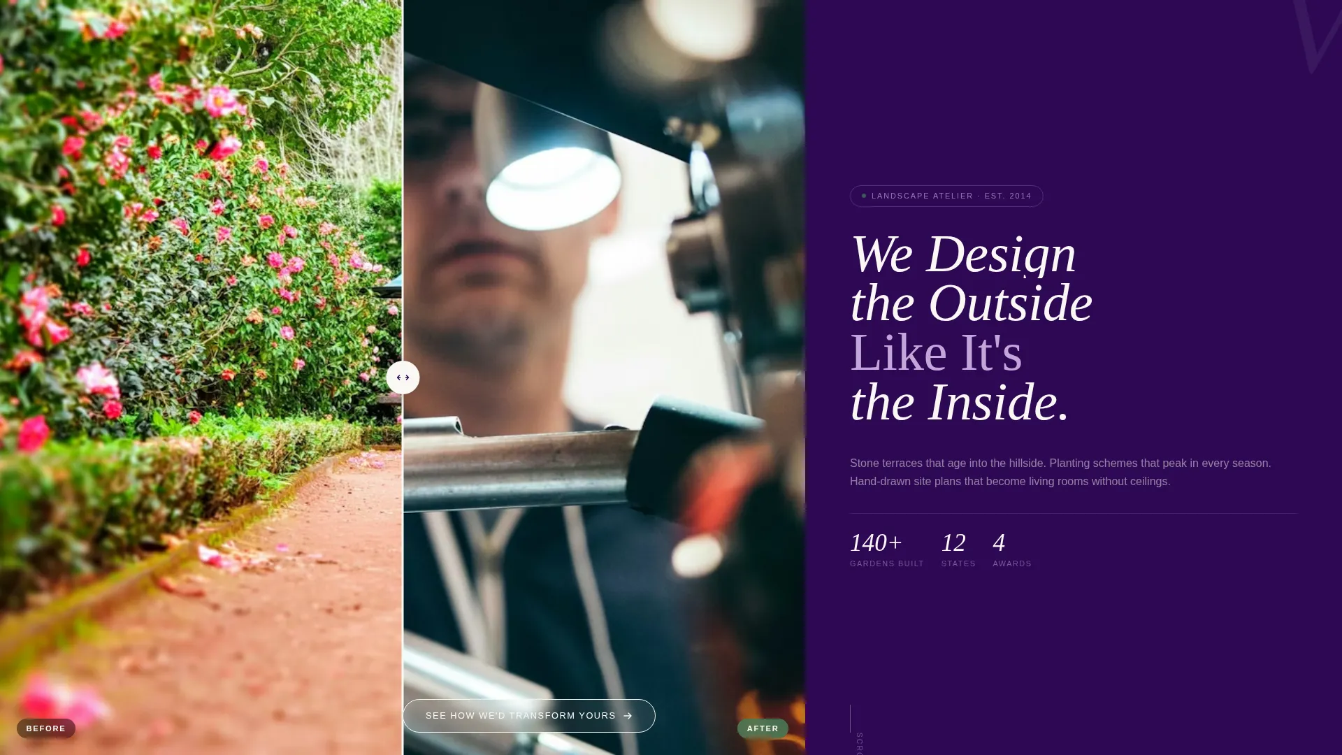 Landscape Designer Portfolio Landing Page Template