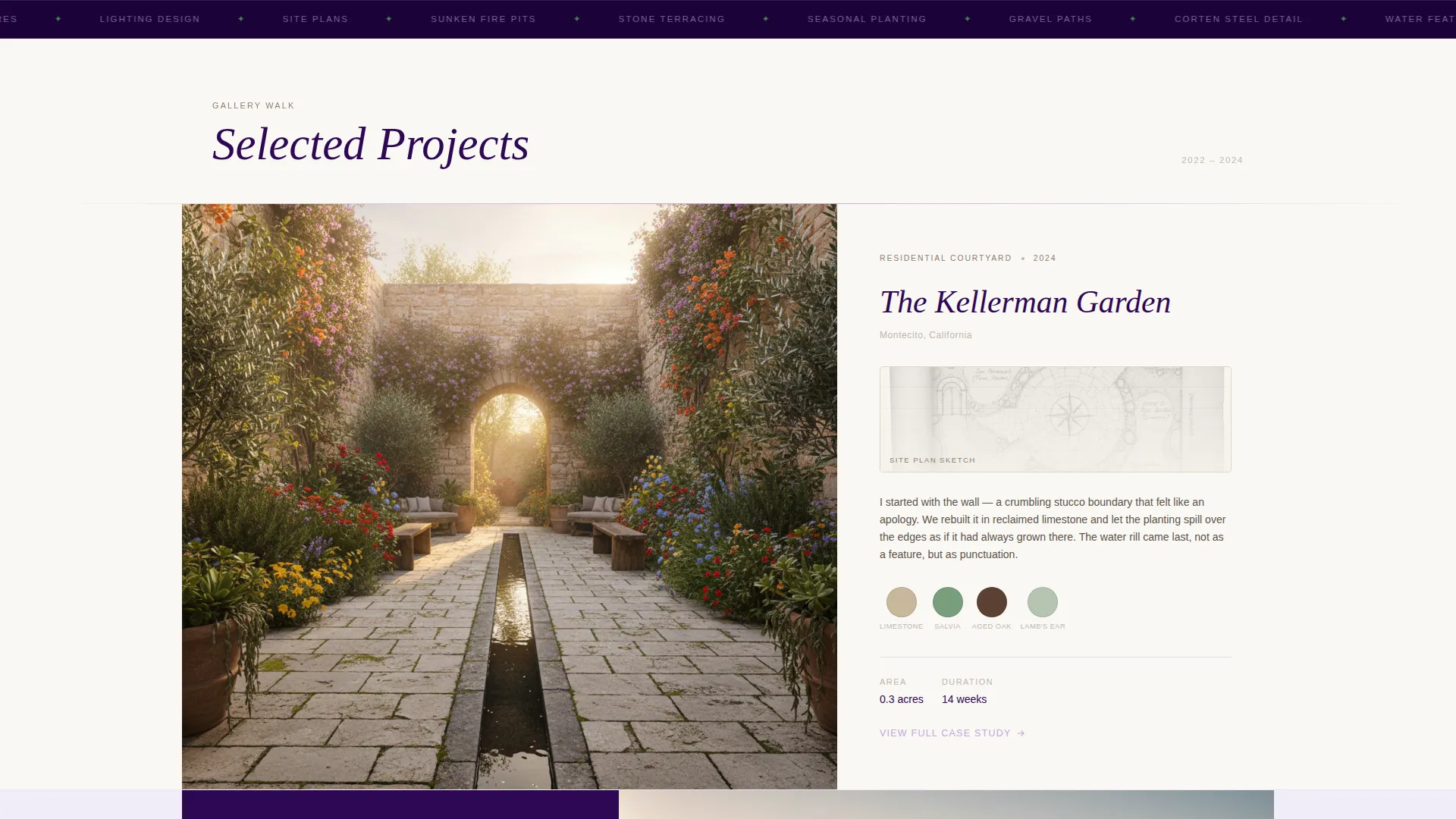 Landscape Designer Portfolio Landing Page Template