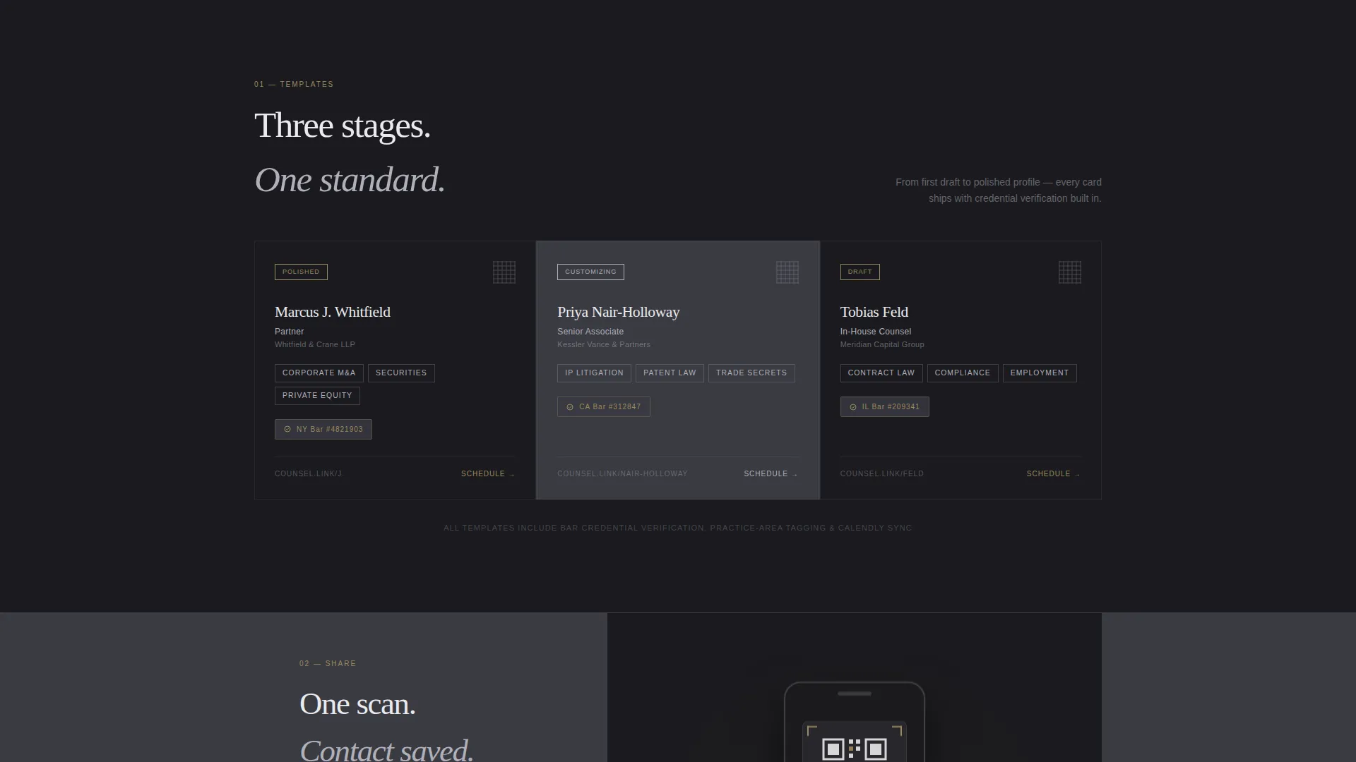 Lawyer Digital Business Card Landing Page Template