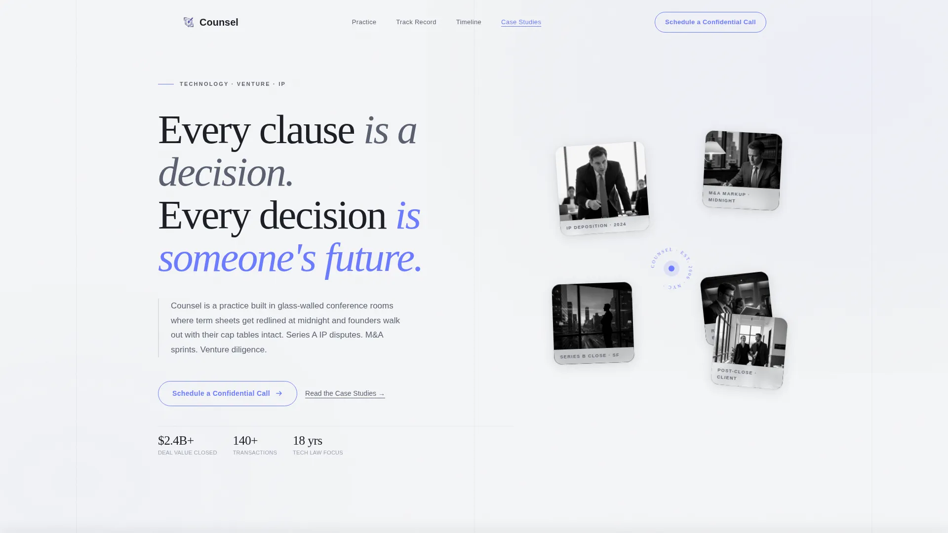 Lawyer Portfolio Landing Page Template