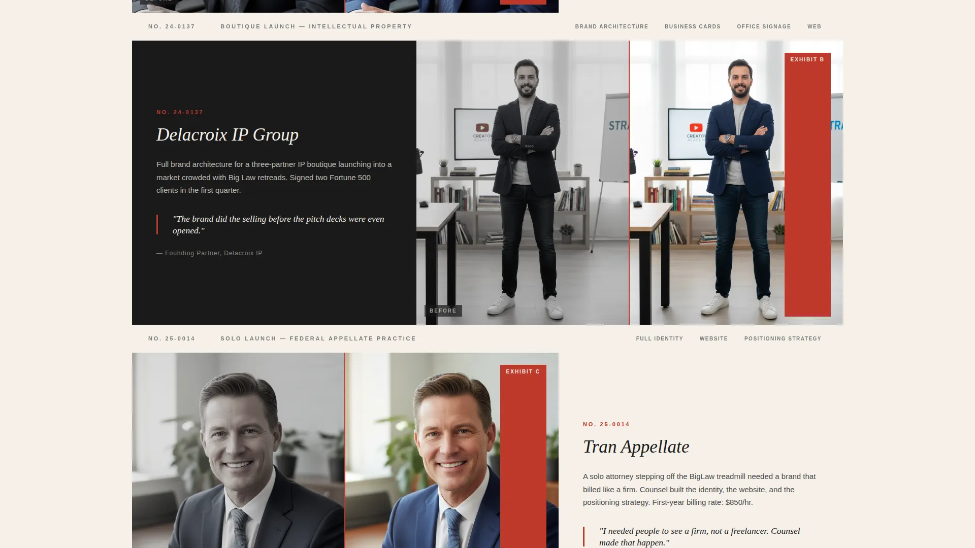 Legal Branding Agency Landing Page Template