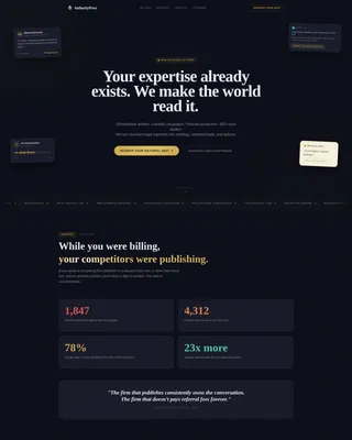 Legal Content Marketing Agency Landing Page