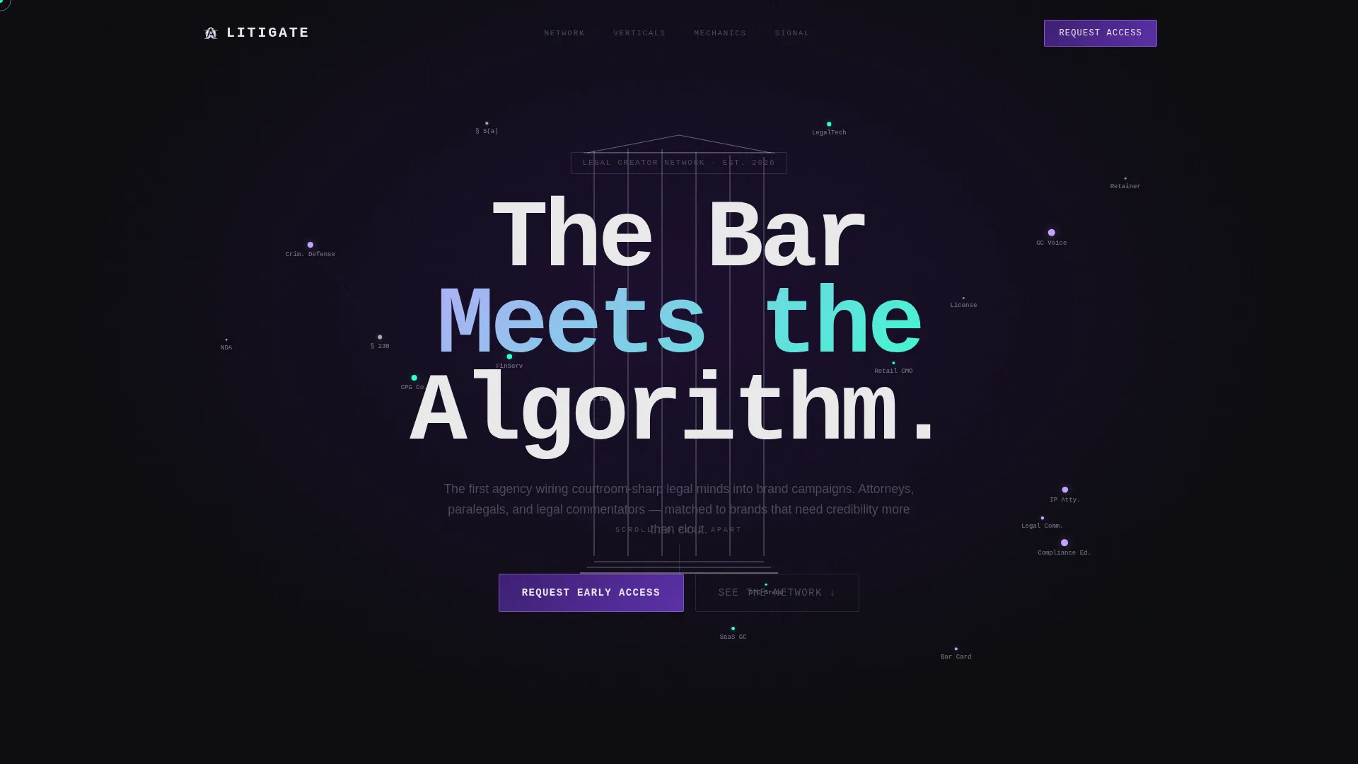 Legal Influencer Agency Landing Page Template