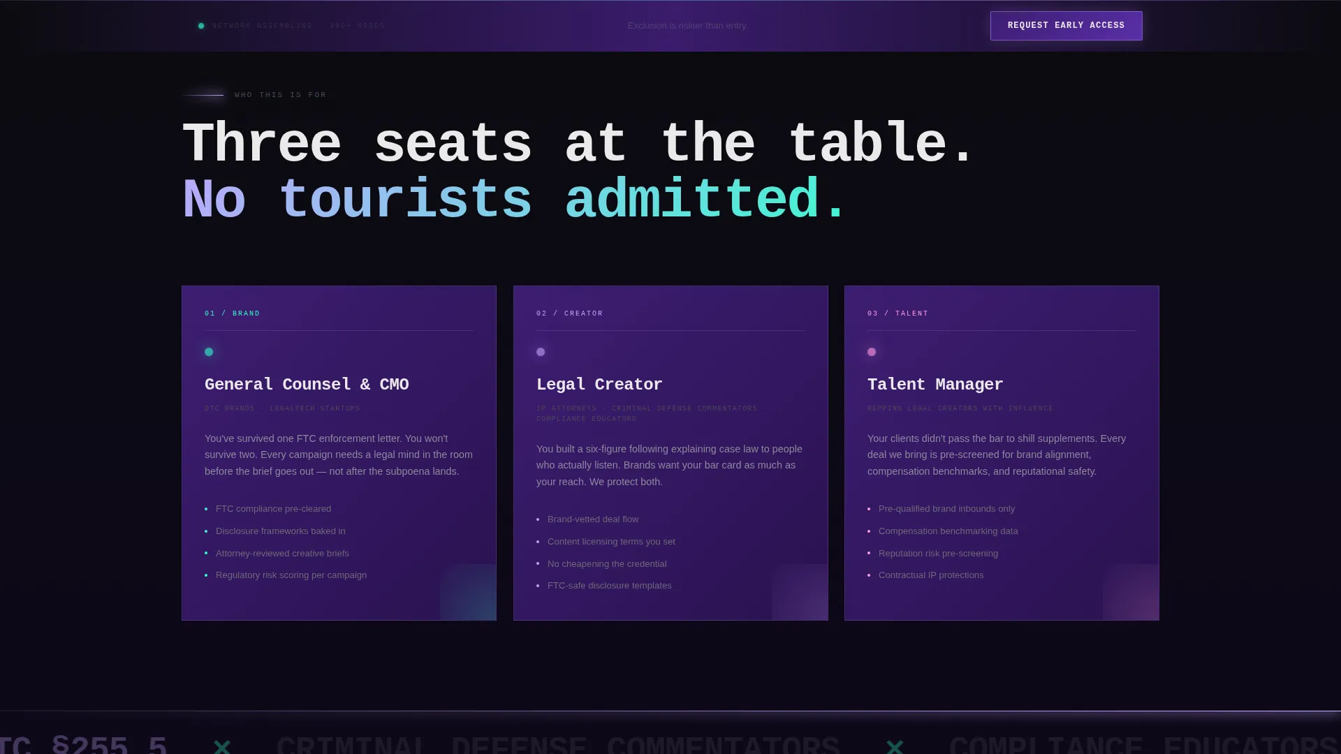 Legal Influencer Agency Landing Page Template
