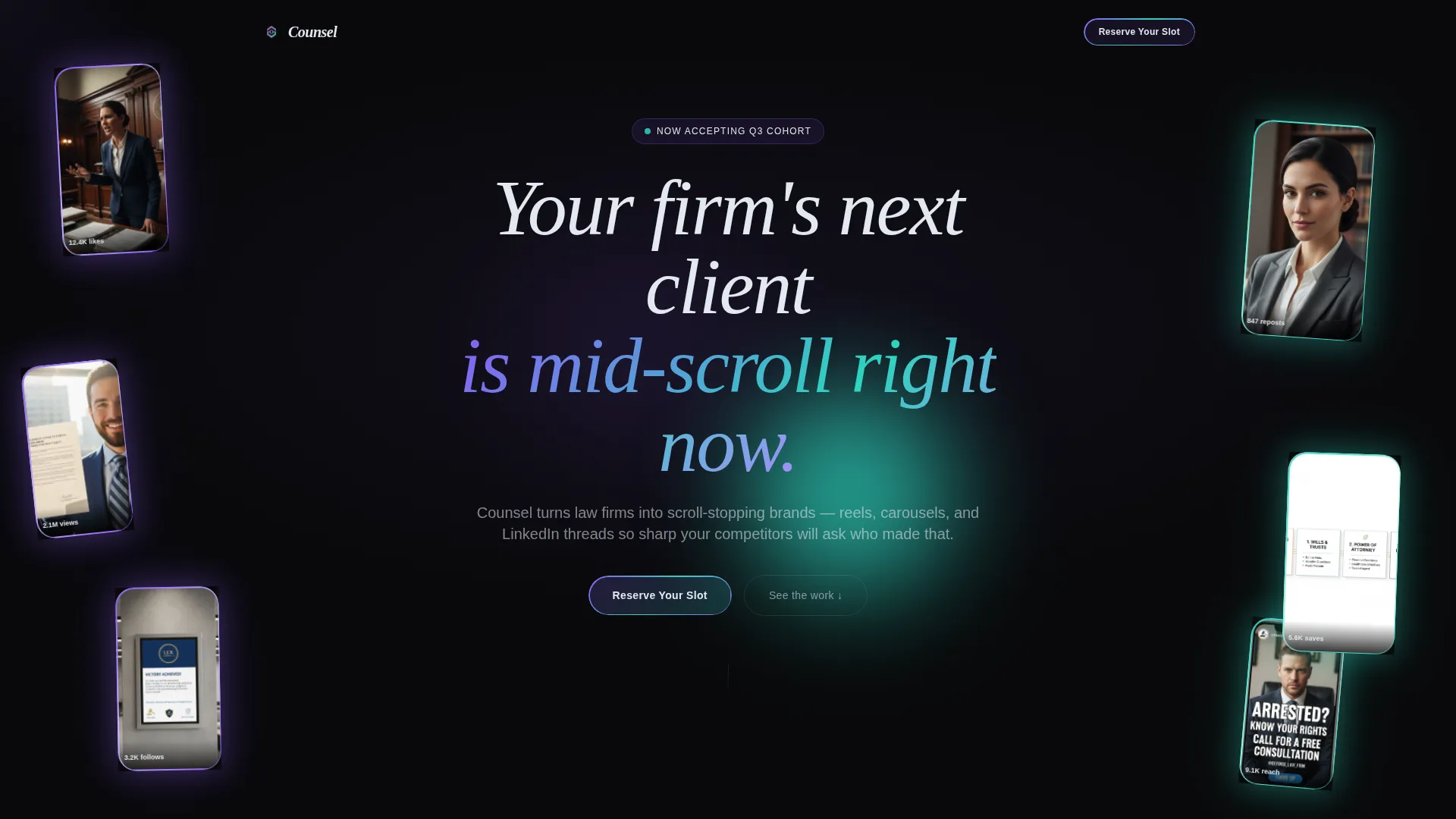 Legal Social Media Agency Landing Page Template