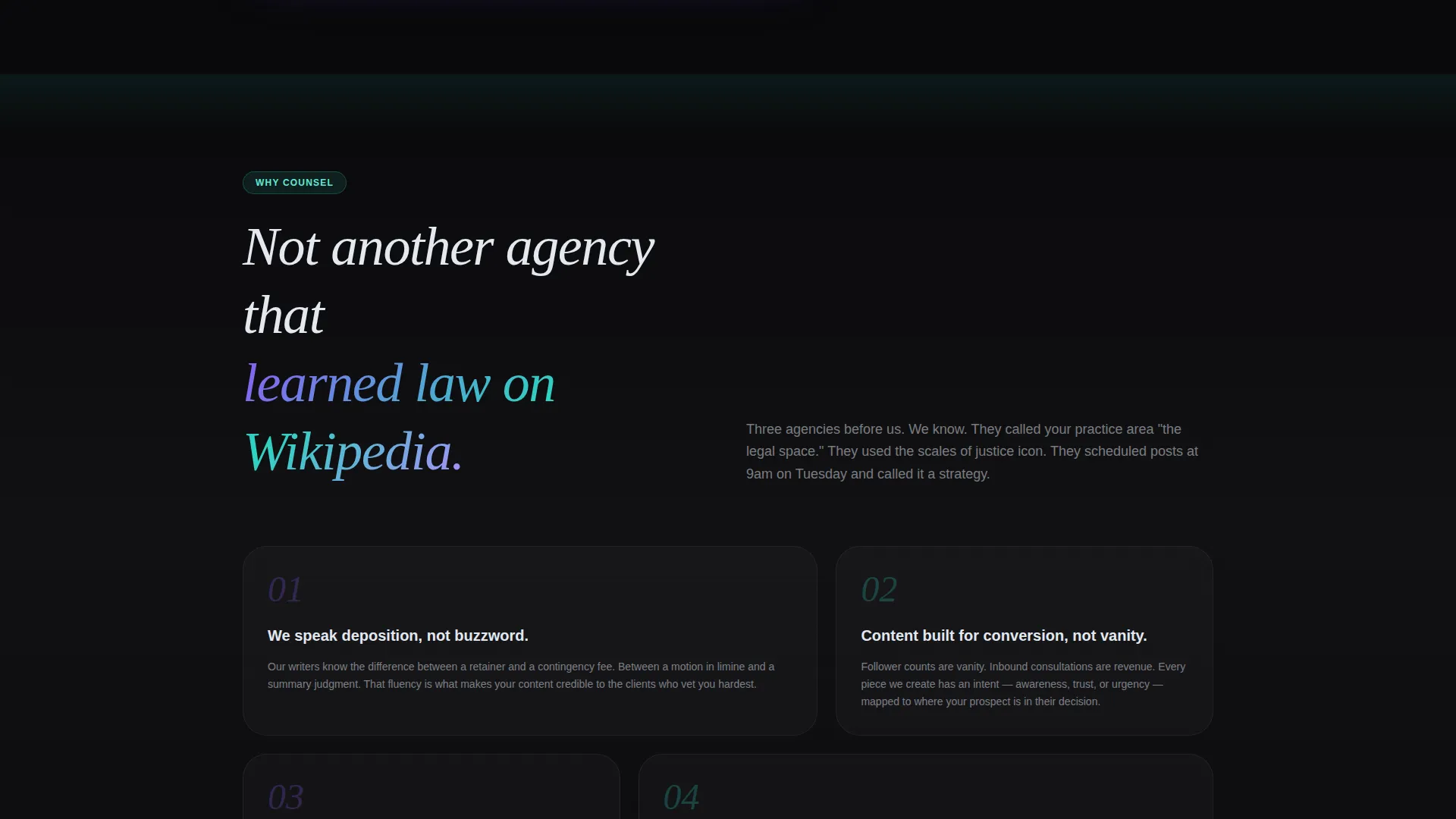 Legal Social Media Agency Landing Page Template