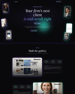 Legal Social Media Agency Landing Page Template