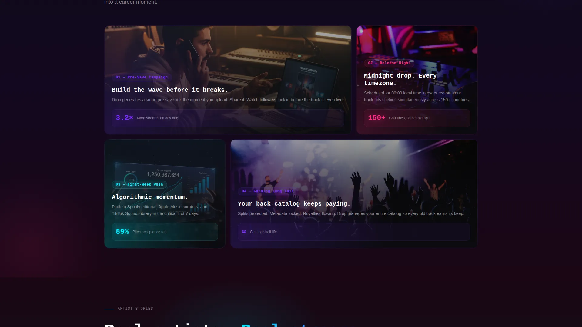 Electric Music Distribution Landing Page Template