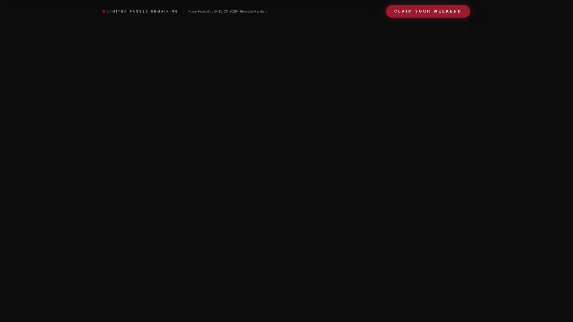 Electric Music Festival Landing Page Template