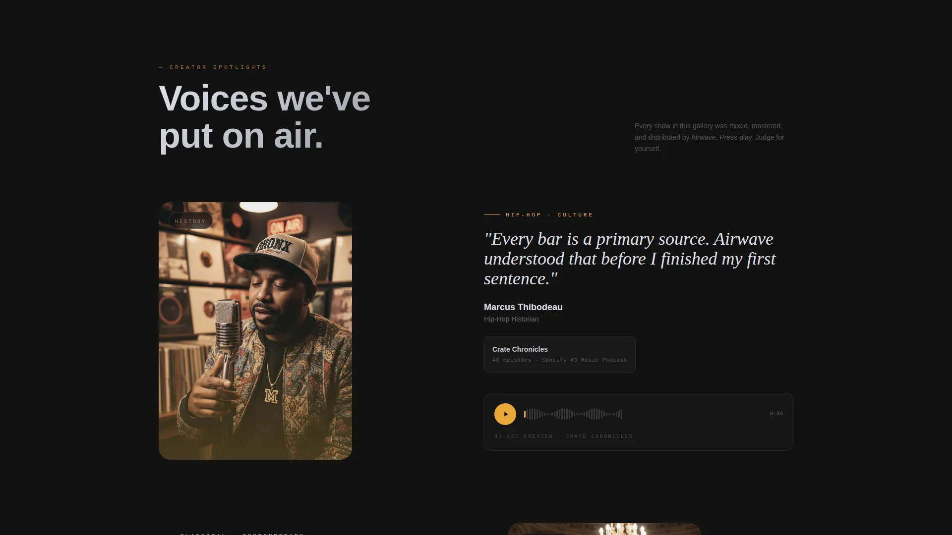 Music Podcast Production Landing Page Template