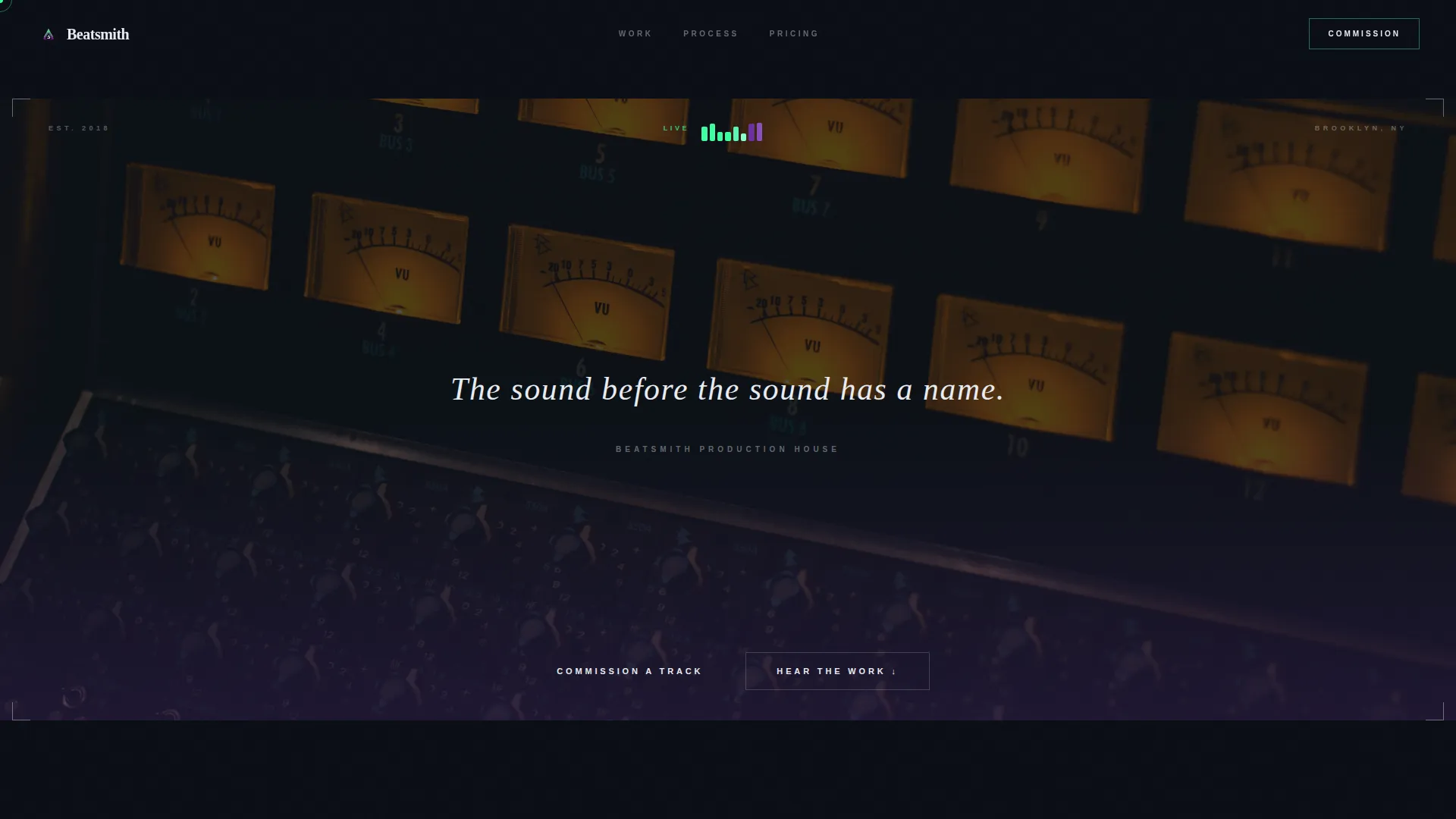 Cinematic Music Producer Landing Page Template