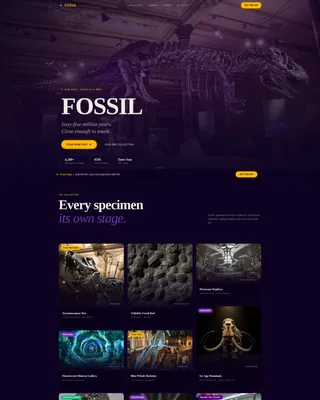 Natural History Museum Landing Page Template