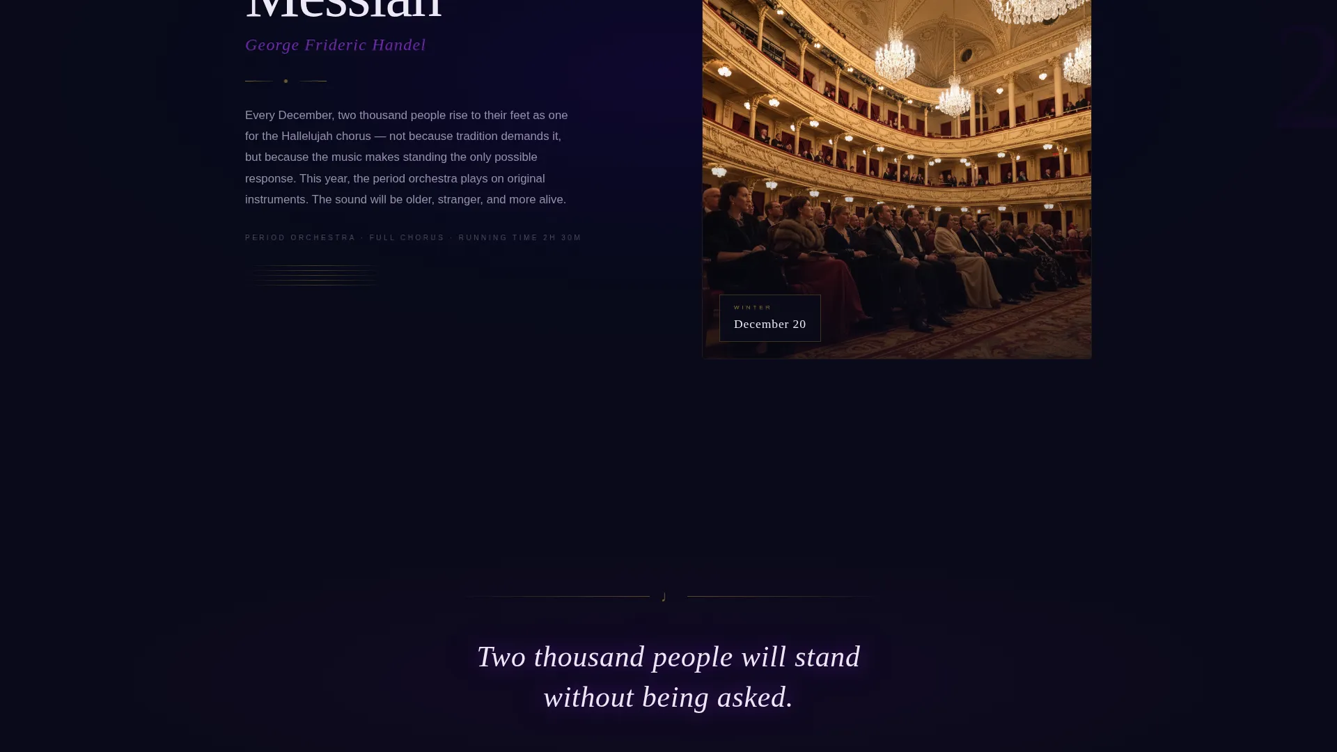Opera & Symphony Waitlist Landing Page Template