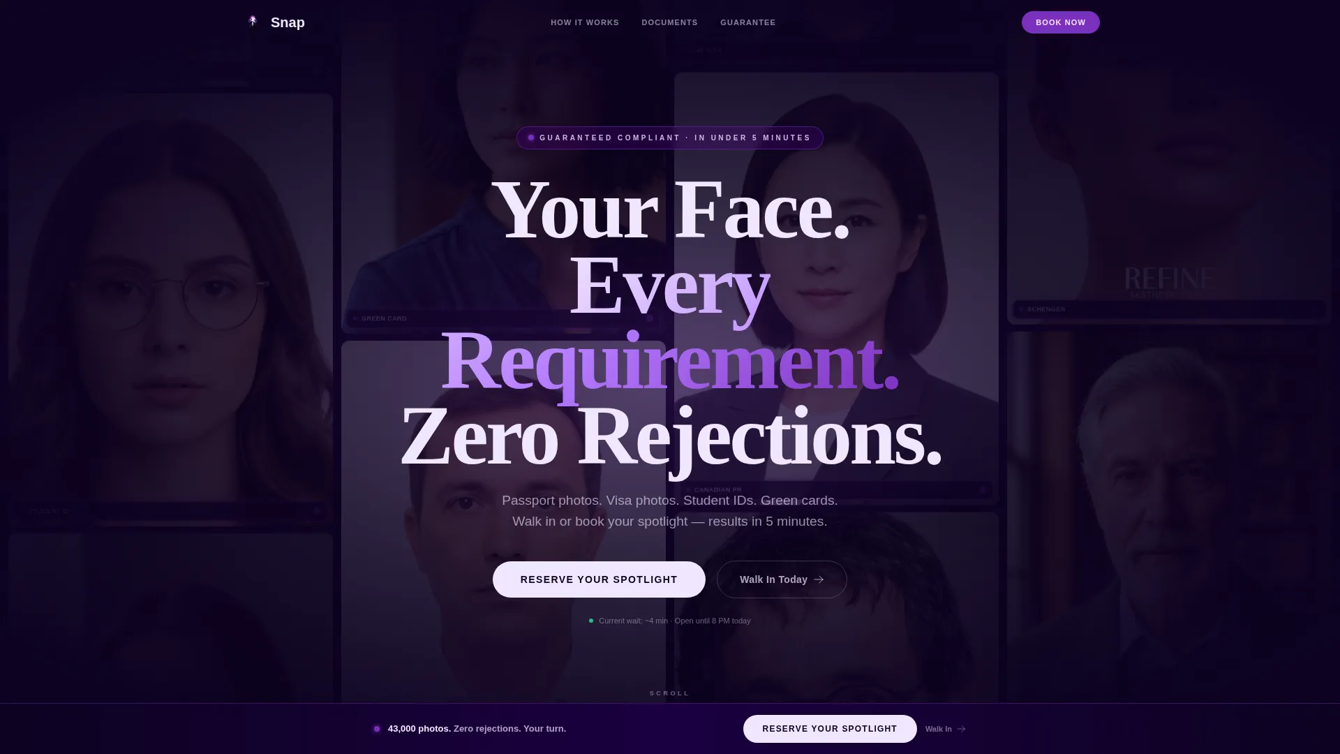 Passport & ID Photo Service Landing Page Template