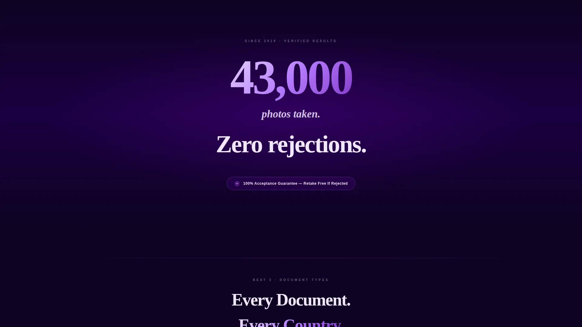 Passport & ID Photo Service Landing Page Template