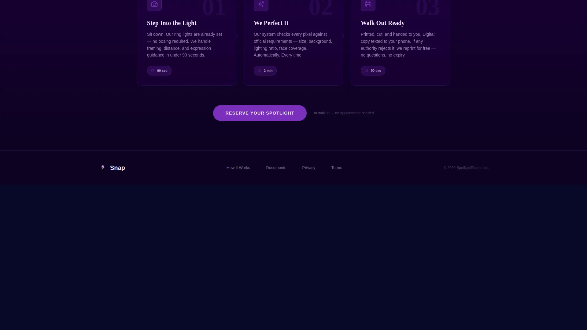 Passport & ID Photo Service Landing Page Template