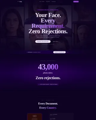 Passport & ID Photo Service Landing Page Template