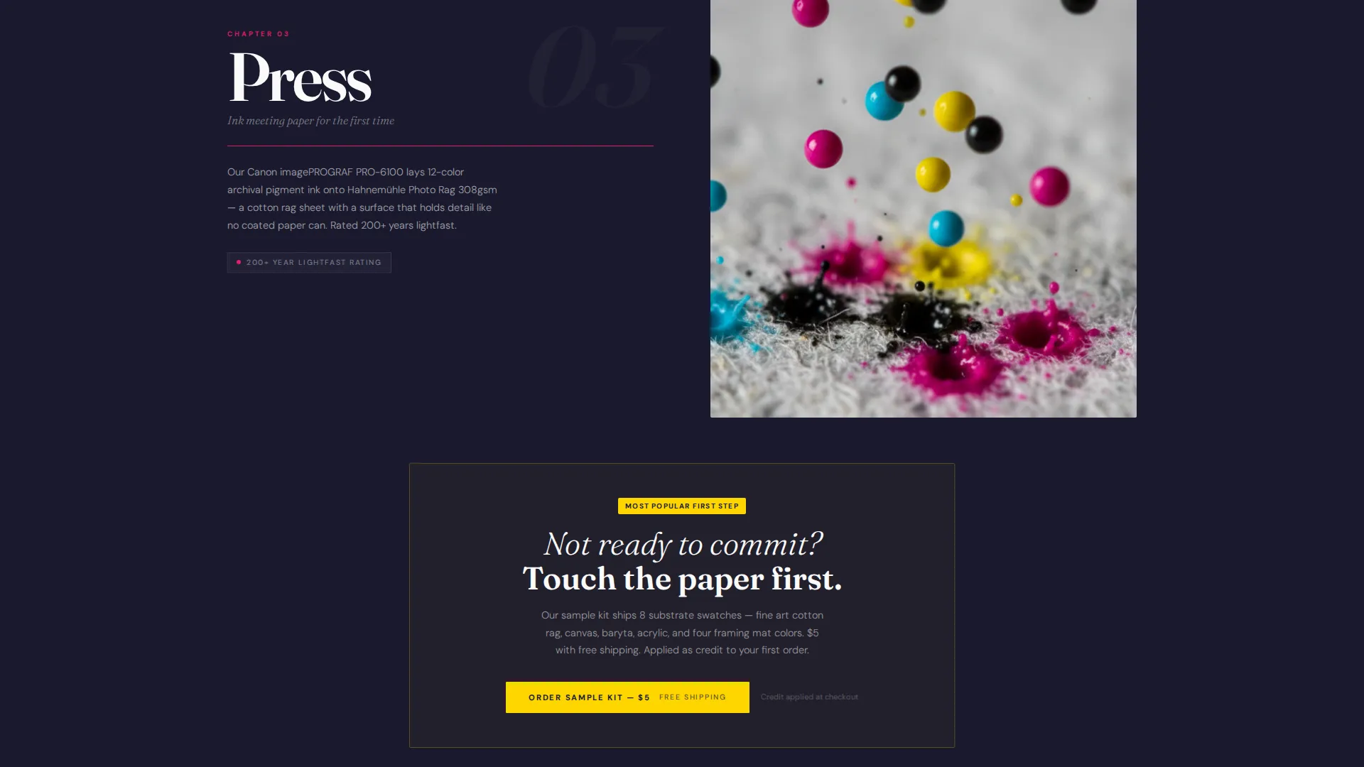 Photo Printing Studio Landing Page Template