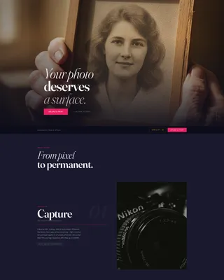 Photo Printing Studio Landing Page Template
