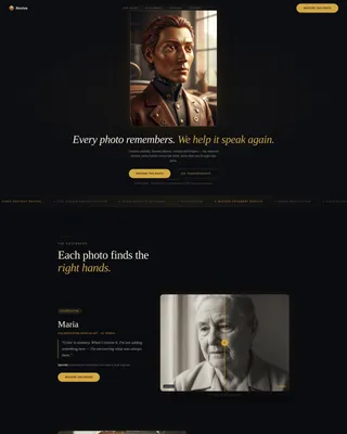 Photo Restoration Service Landing Page Template