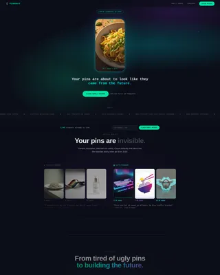 Neon Pinterest Landing Page Template for Creators