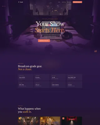 Podcast Studio Event Registration Landing Page