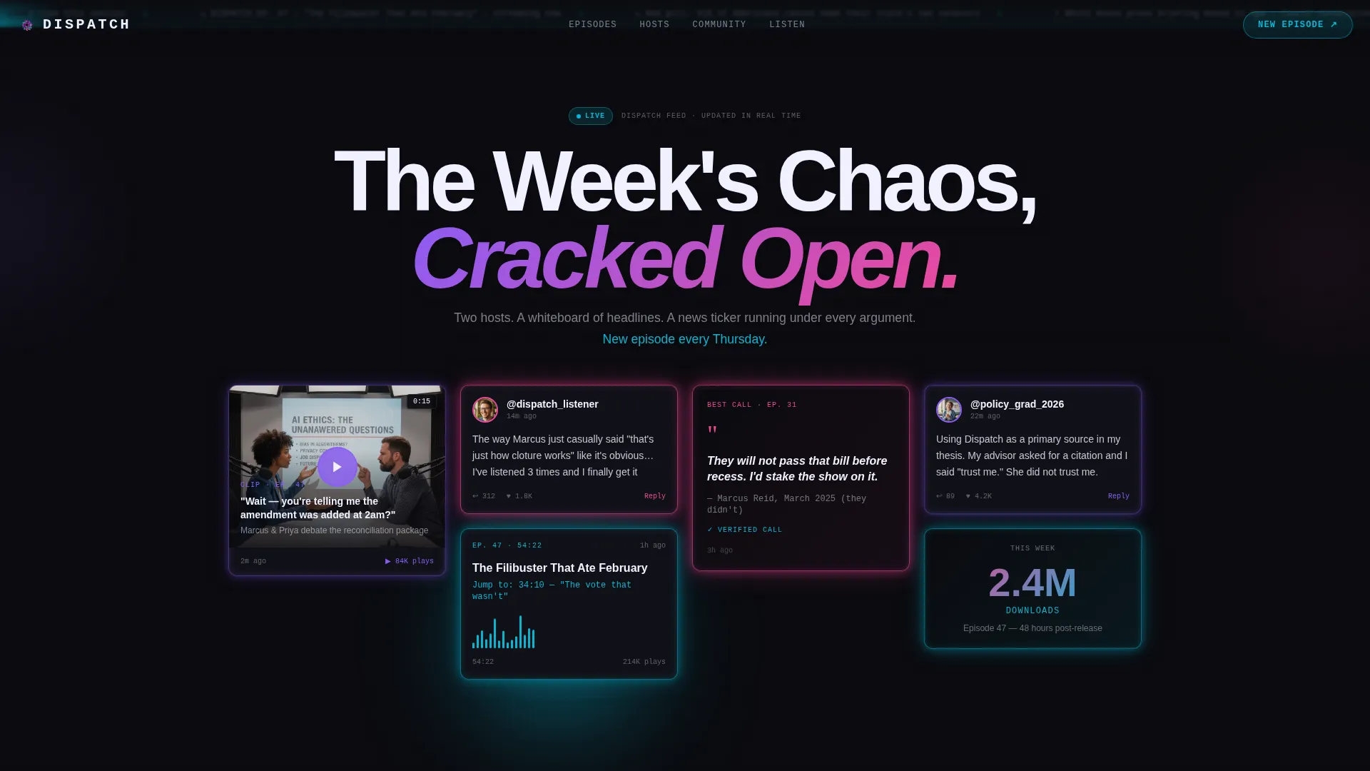 Politics Podcast Landing Page Template