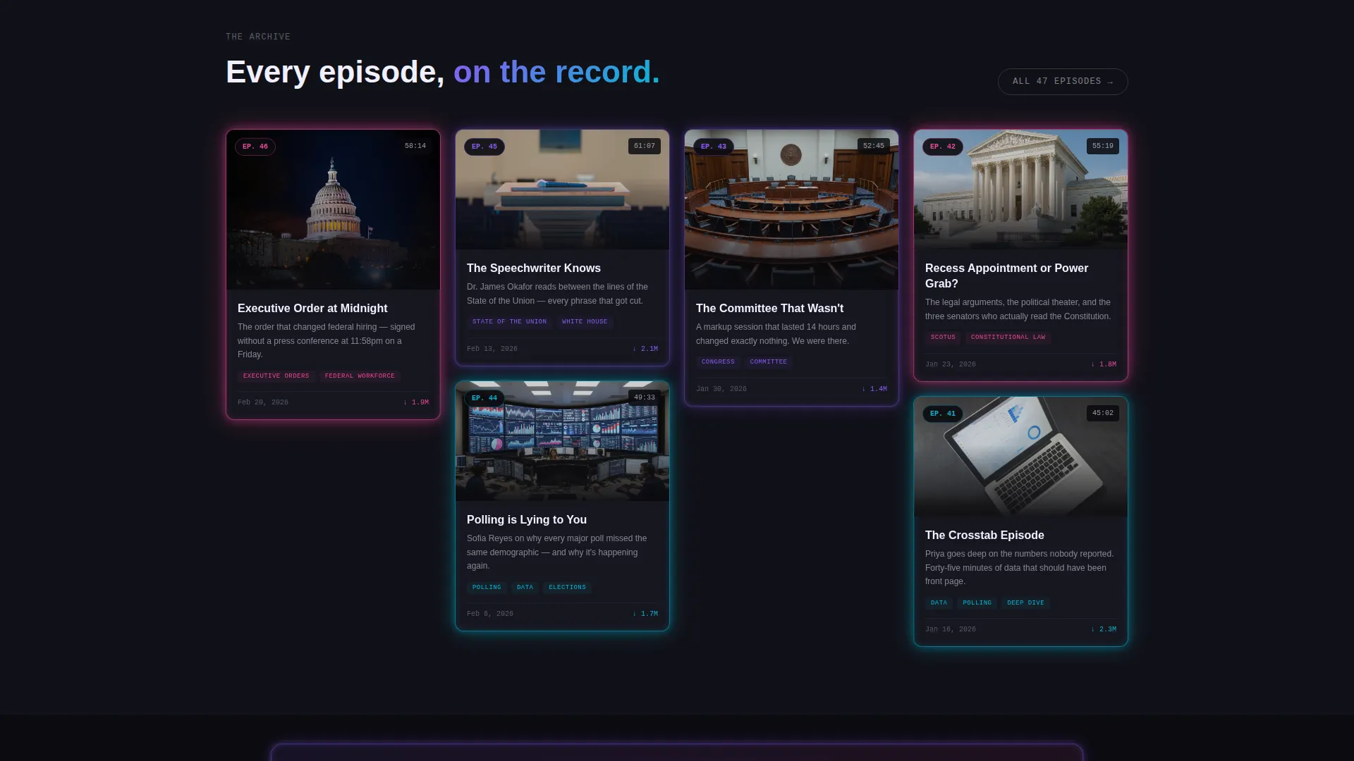 Politics Podcast Landing Page Template