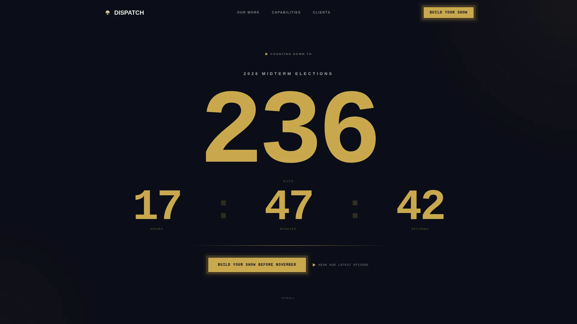Political Podcast Production Landing Page Template