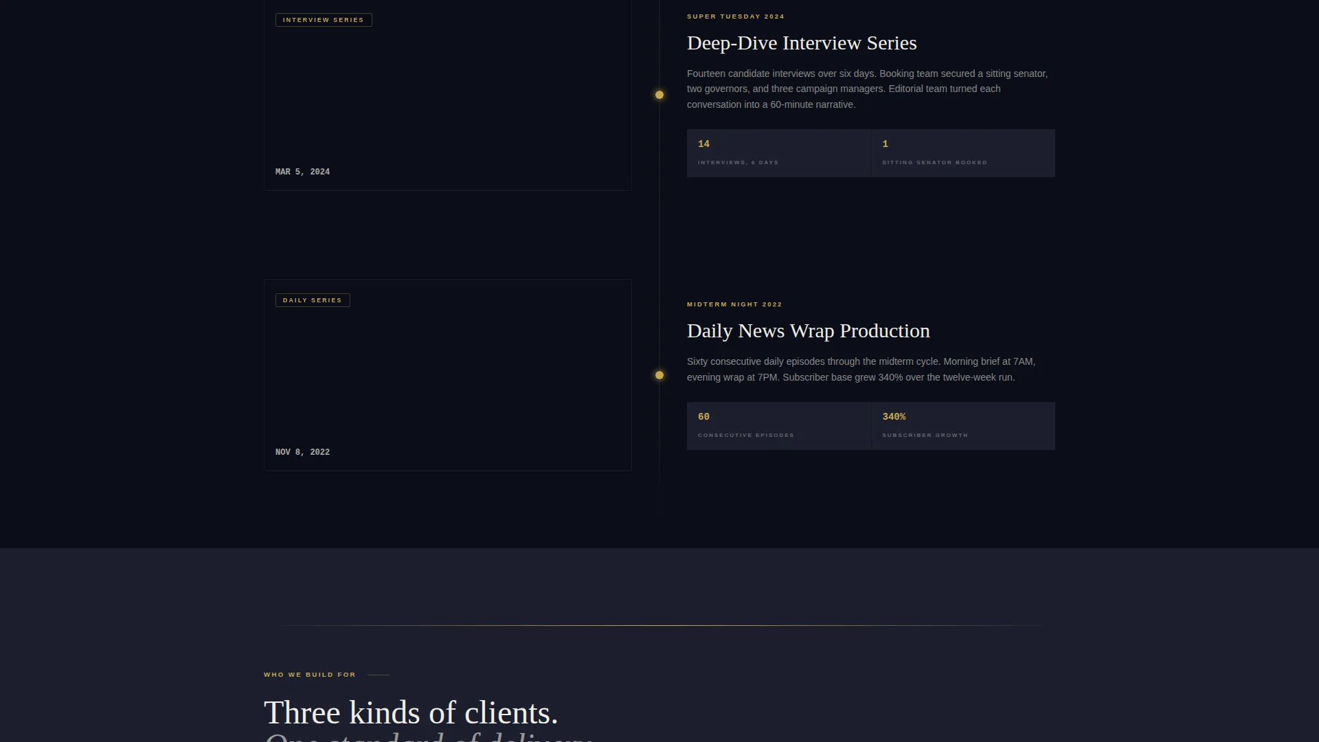 Political Podcast Production Landing Page Template