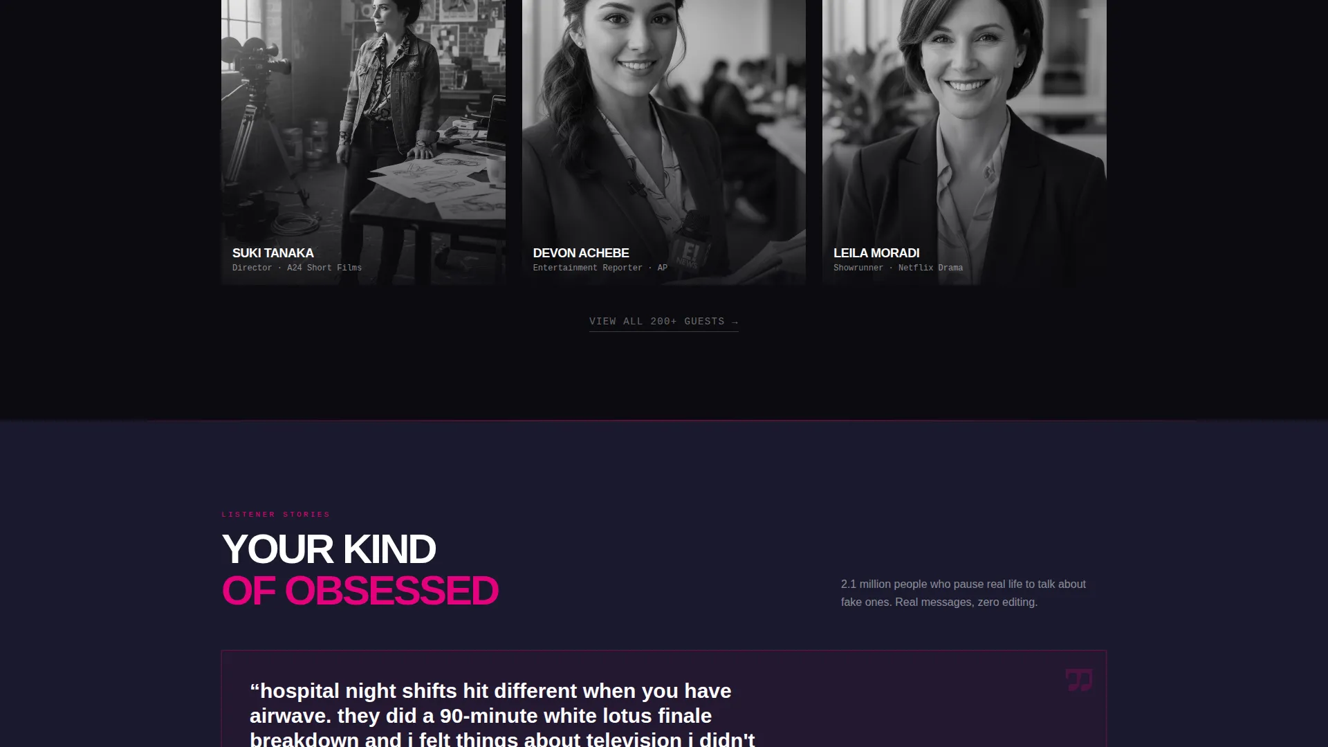Pop Culture Podcast Landing Page Template
