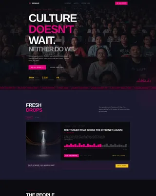 Pop Culture Podcast Landing Page Template