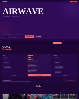 Bold Podcast Production Landing Page Template