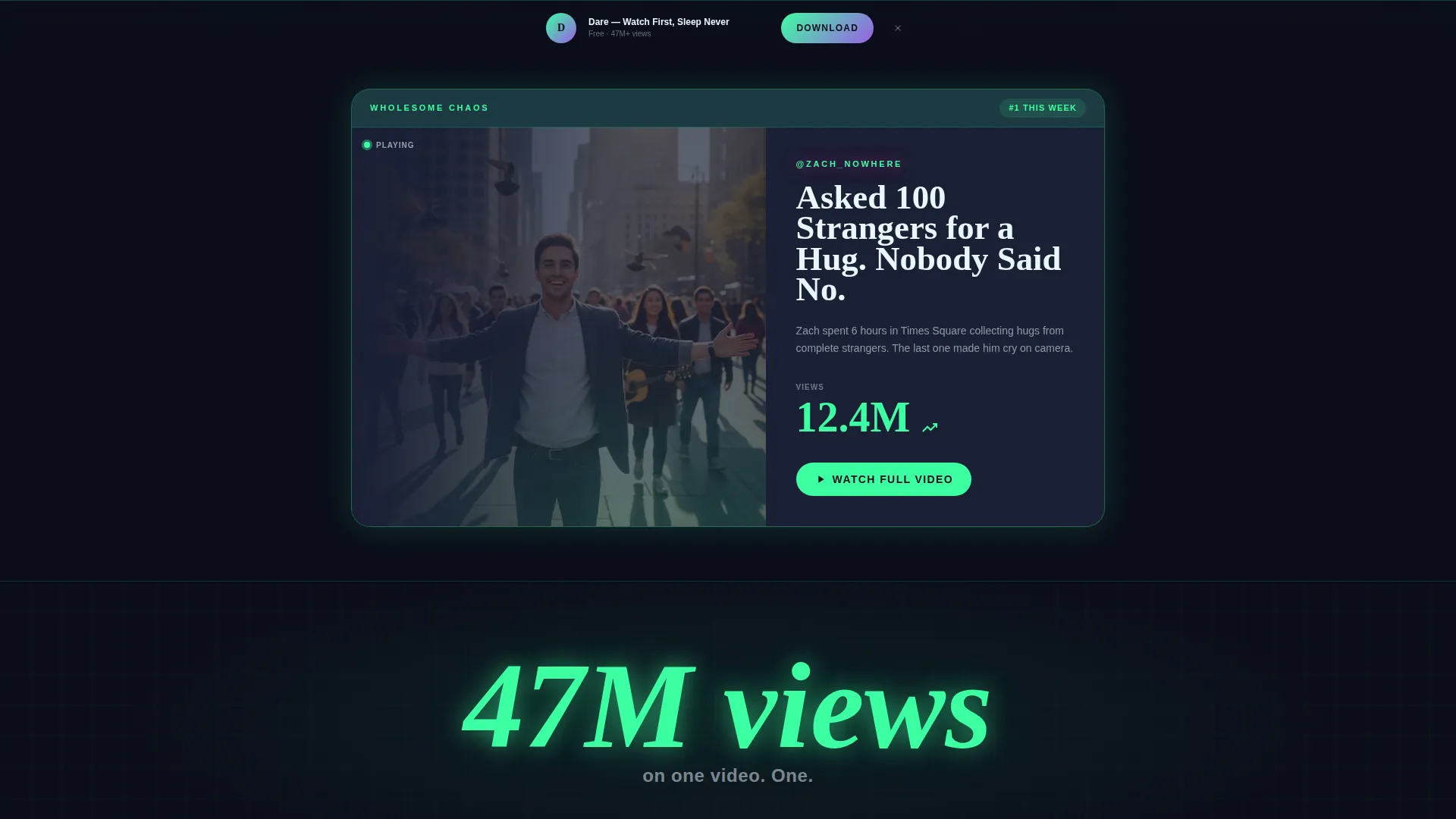 Prank & Challenge Channel Landing Page Template
