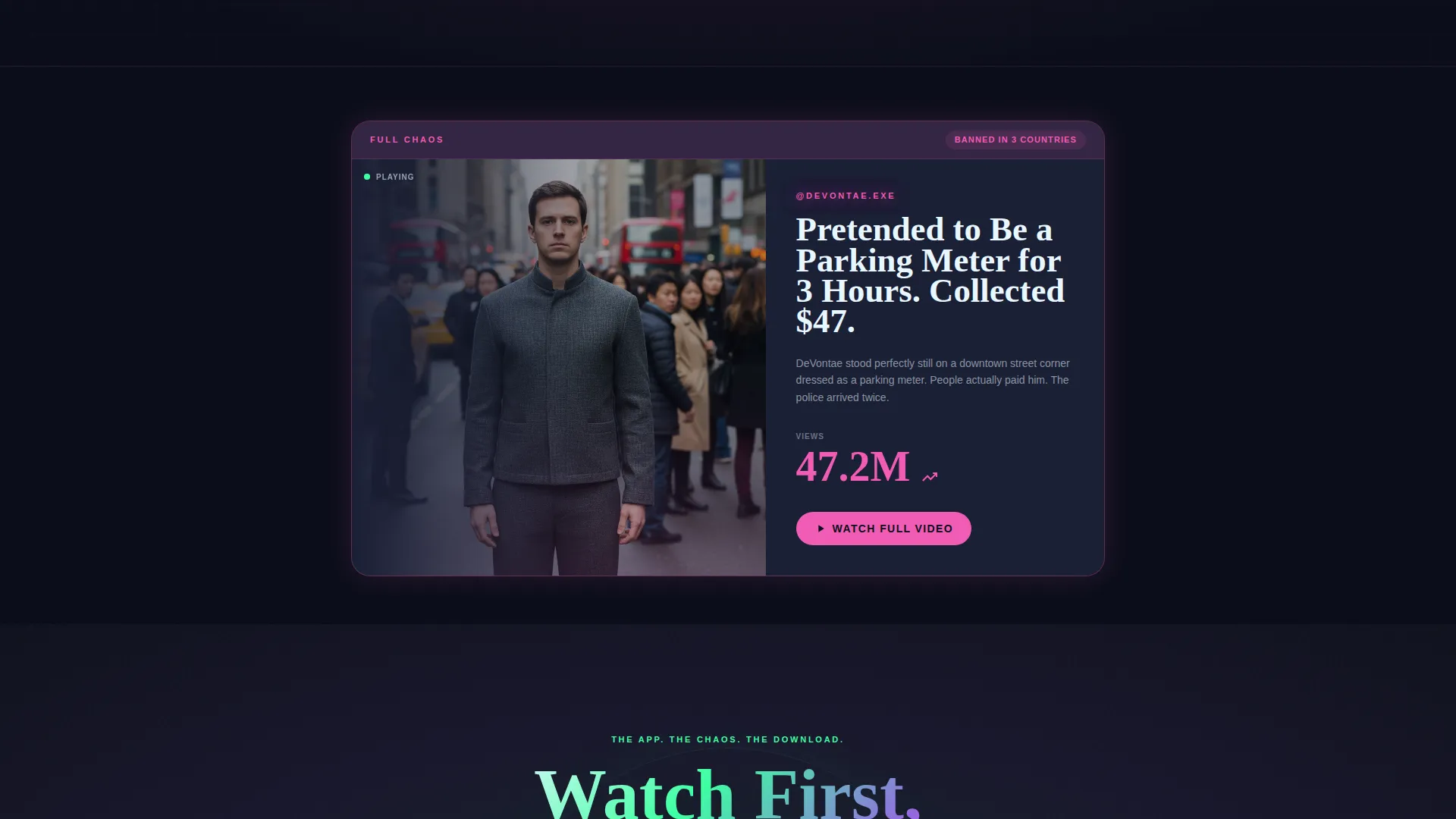 Prank & Challenge Channel Landing Page Template