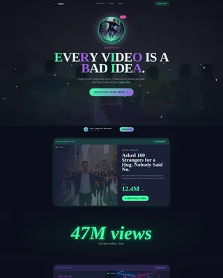 Prank & Challenge Channel Landing Page Template