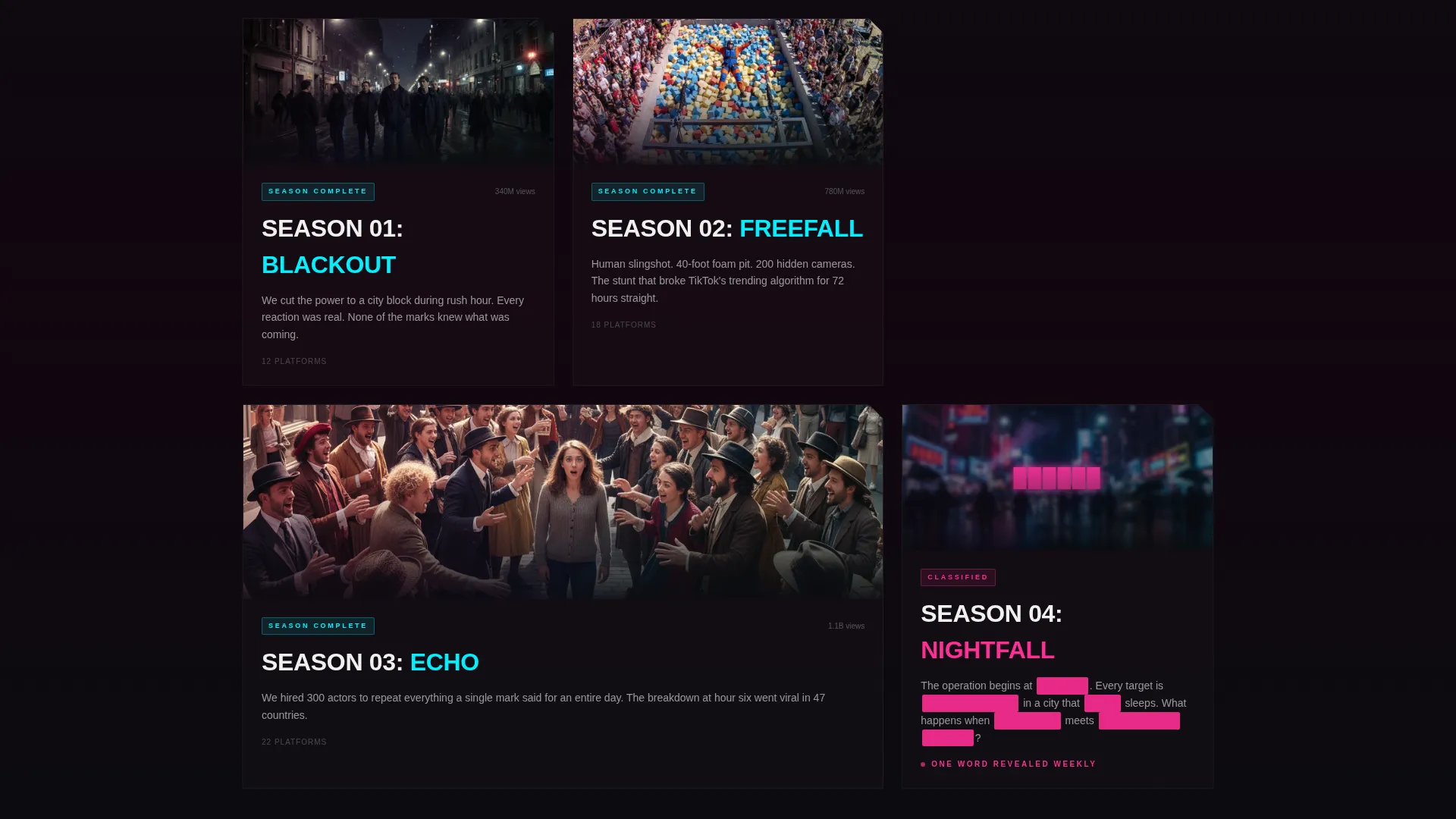 Viral Challenge Production Landing Page Template