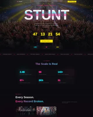 Viral Challenge Production Landing Page Template