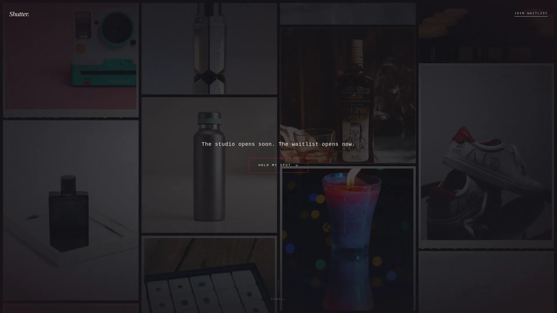 Retro Photography Studio Landing Page Template